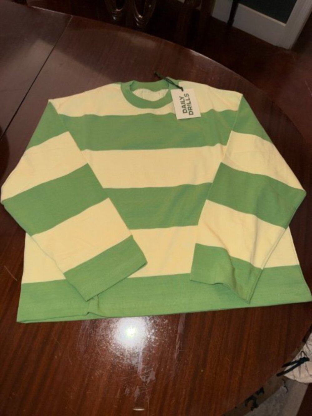 Daily Drills Oversized Long Sleeve Lucky Lemonade Stripe XS/S NWT - Picture 2 of 4